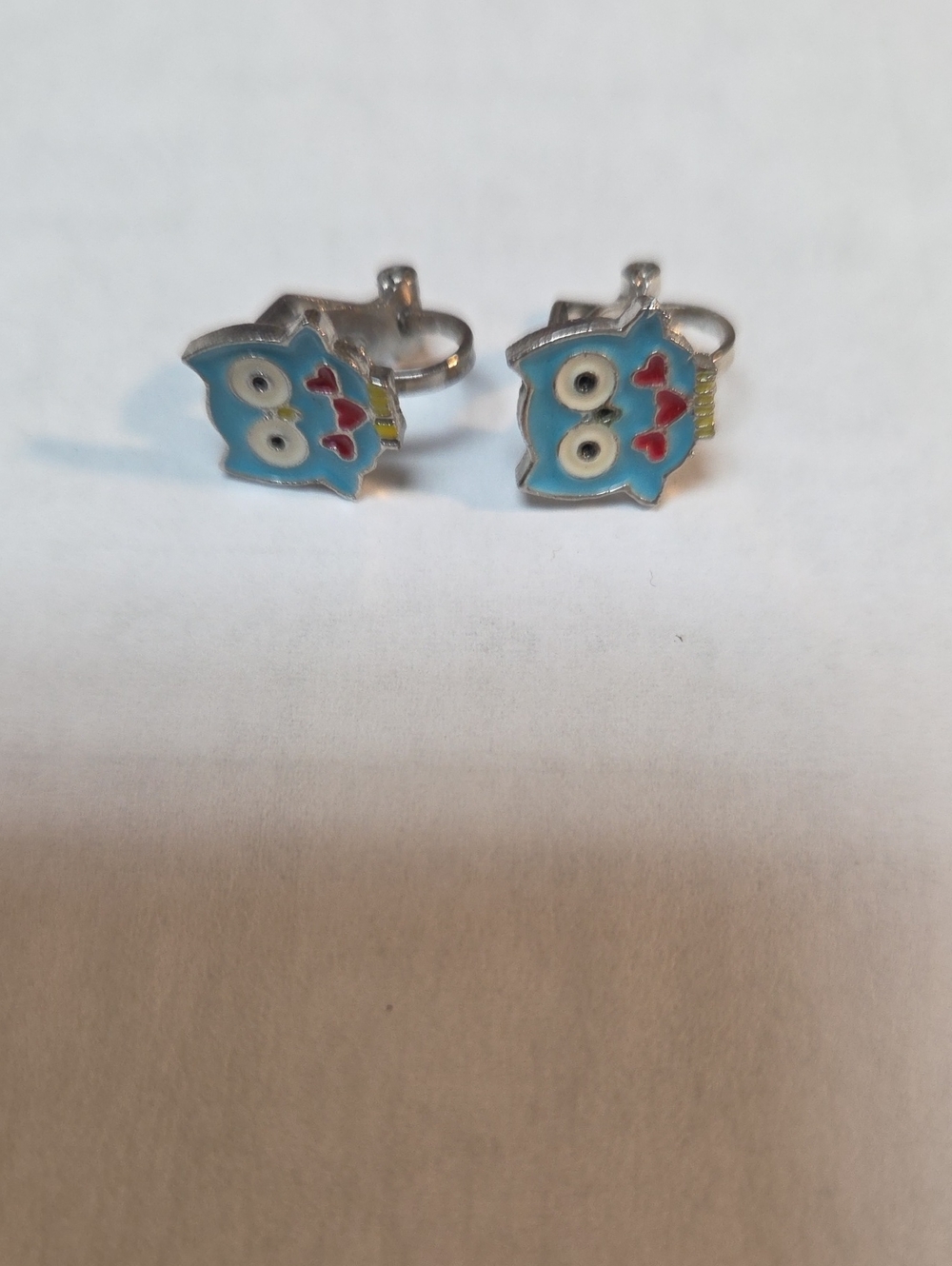 Blue Owl Clip-On Earrings